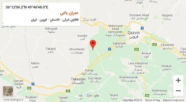 روستای عمران باغی بر روی نقشه