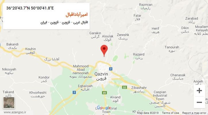 روستای امیرآباداقبال بر روی نقشه