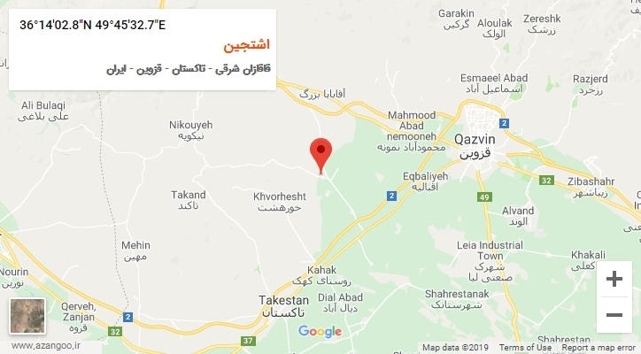 روستای اشتجین بر روی نقشه