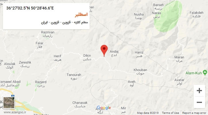 روستای اسطلبر بر روی نقشه