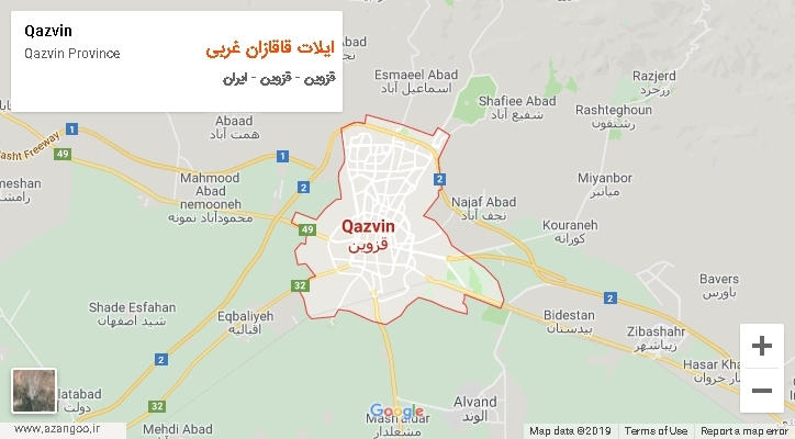 دهستان ایلات قاقازان غربی بر روی نقشه