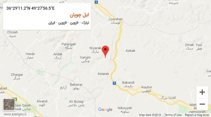 روستای ایل چوپان بر روی نقشه
