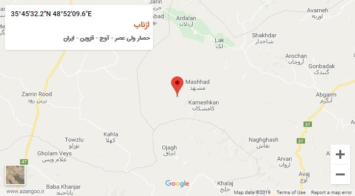 روستای ازناب بر روی نقشه