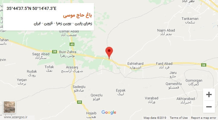 روستای باغ حاج موسی بر روی نقشه