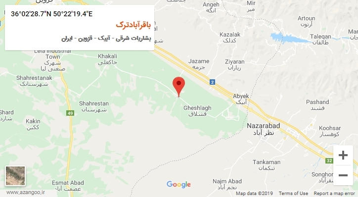روستای باقرآبادترک بر روی نقشه