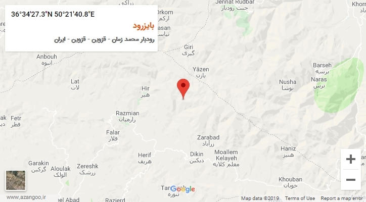 روستای بایزرود بر روی نقشه