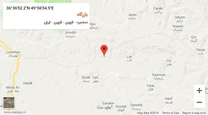 روستای بازرگاه بر روی نقشه