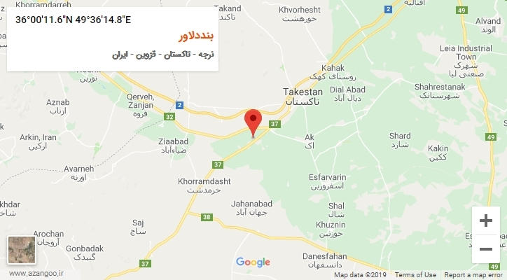 روستای بنددلاور بر روی نقشه