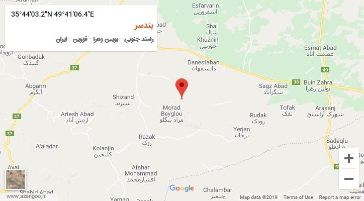 روستای بندسر بر روی نقشه