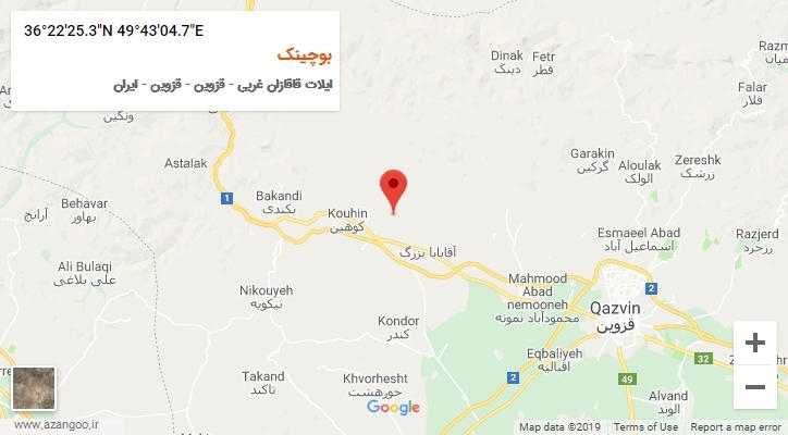 روستای بوچینک بر روی نقشه