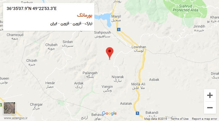 روستای بورمانک بر روی نقشه