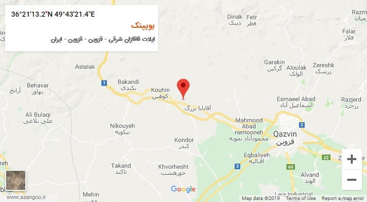 روستای بویینک بر روی نقشه