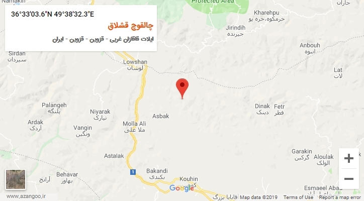 روستای چالقوچ قشلاق بر روی نقشه