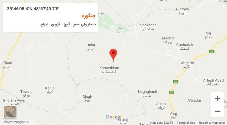 روستای چنگوره بر روی نقشه