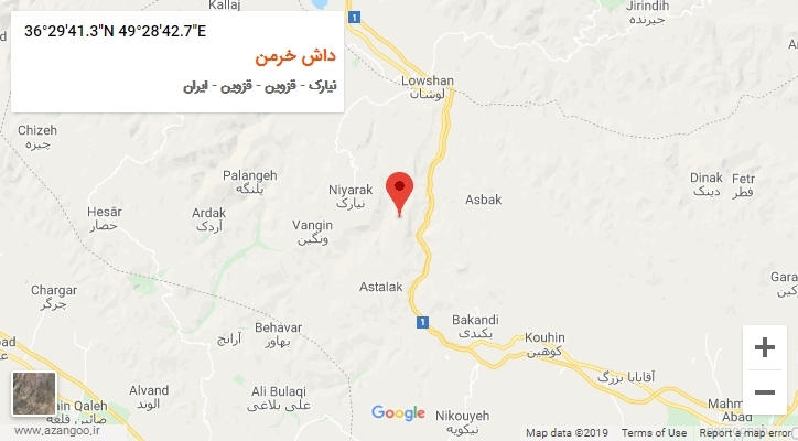 روستای داش خرمن بر روی نقشه