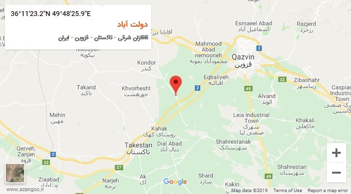 روستای دولت آباد بر روی نقشه