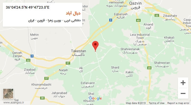 روستای دیال آباد بر روی نقشه