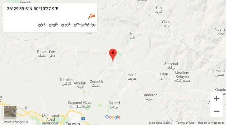 روستای فلار بر روی نقشه