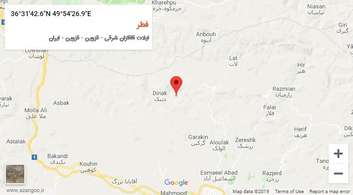 روستای فطر بر روی نقشه