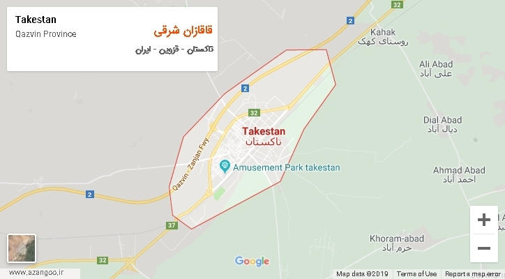 دهستان قاقازان شرقی بر روی نقشه