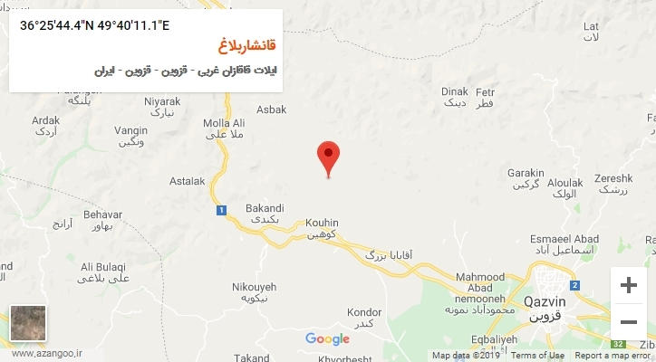 روستای قانشاربلاغ بر روی نقشه