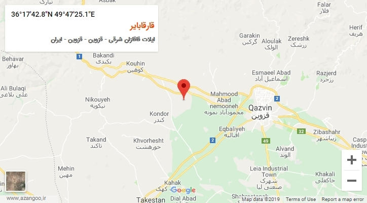 روستای قارقابایر بر روی نقشه