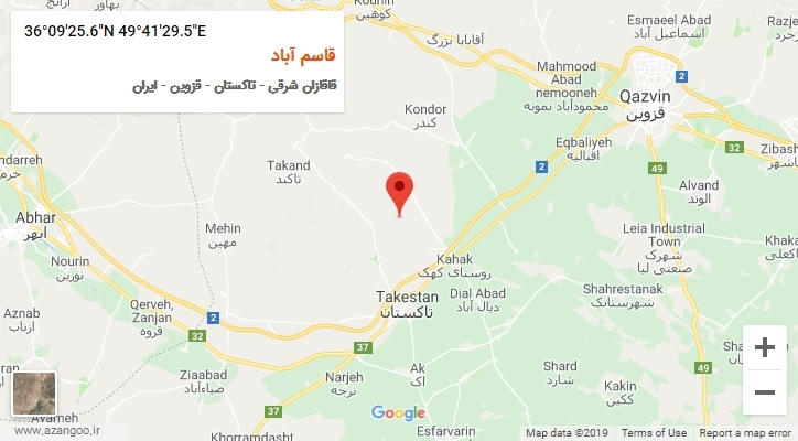 روستای قاسم آباد بر روی نقشه