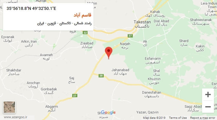 روستای قاسم آباد بر روی نقشه