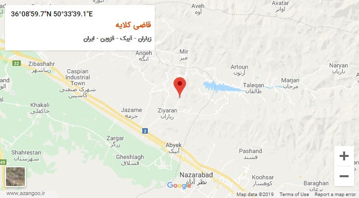 روستای قاضی کلایه بر روی نقشه