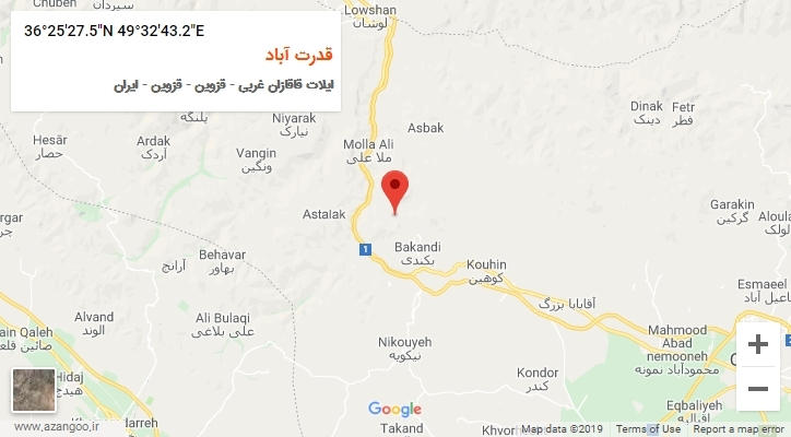 روستای قدرت آباد بر روی نقشه