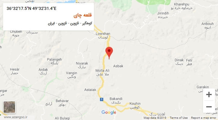 روستای قلعه چای بر روی نقشه