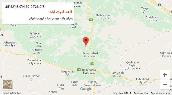 روستای قلعه قدرت آباد بر روی نقشه