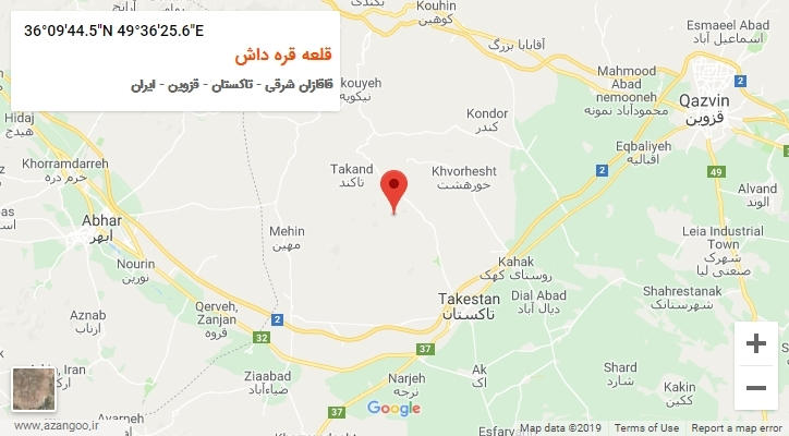 روستای قلعه قره داش بر روی نقشه