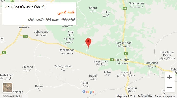 روستای قلعه گنجی بر روی نقشه
