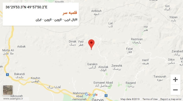 روستای قلمبه سر بر روی نقشه
