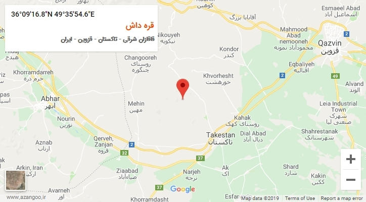روستای قره داش بر روی نقشه