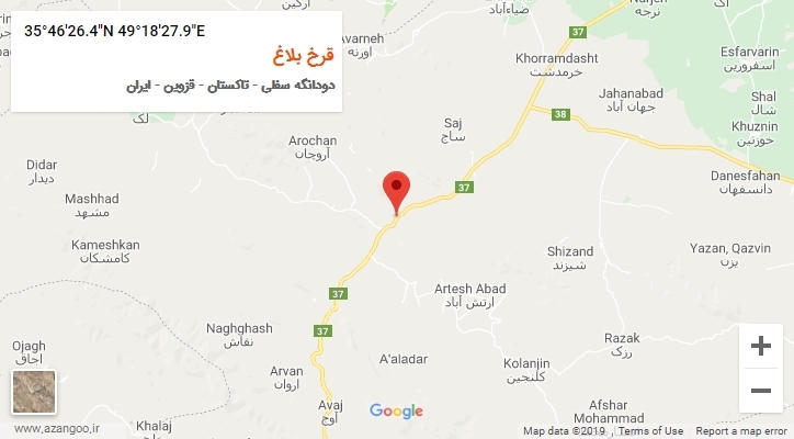 روستای قرخ بلاغ بر روی نقشه