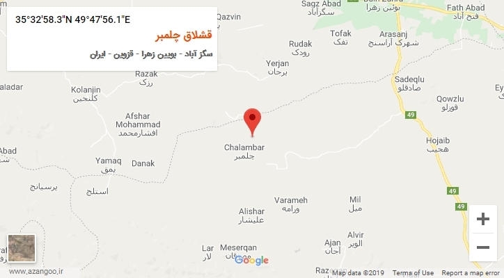 روستای قشلاق چلمبر بر روی نقشه