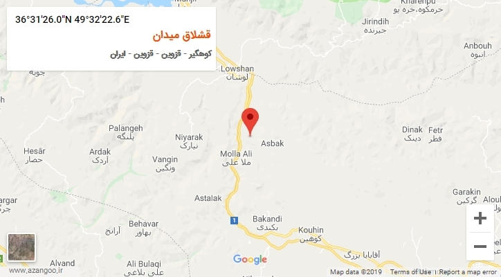 روستای قشلاق میدان بر روی نقشه