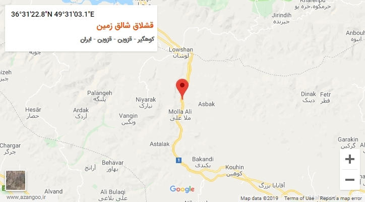 روستای قشلاق شالق زمین بر روی نقشه