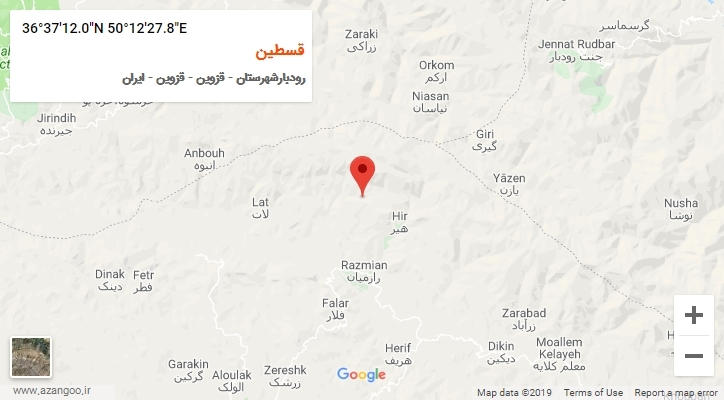روستای قسطین بر روی نقشه