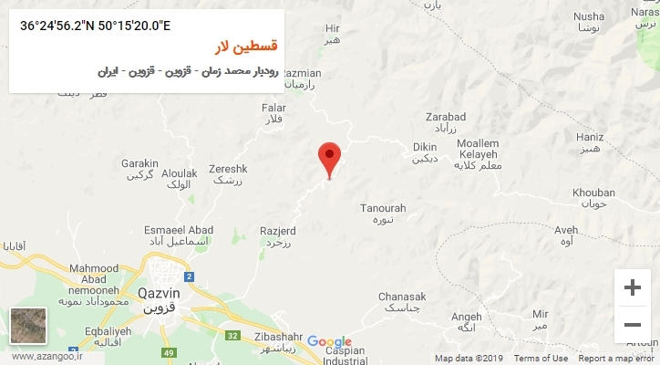 روستای قسطین لار بر روی نقشه
