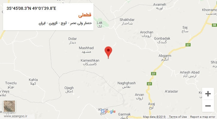 روستای قطعلی بر روی نقشه