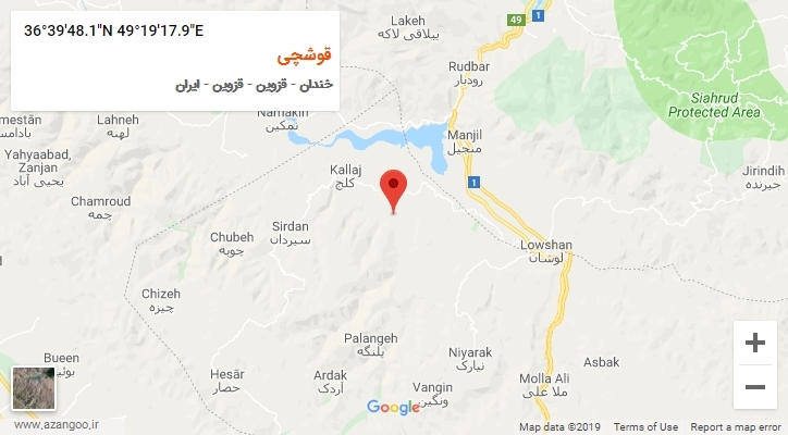 روستای قوشچی بر روی نقشه