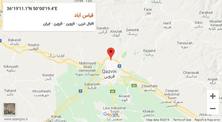 روستای قیاس آباد بر روی نقشه