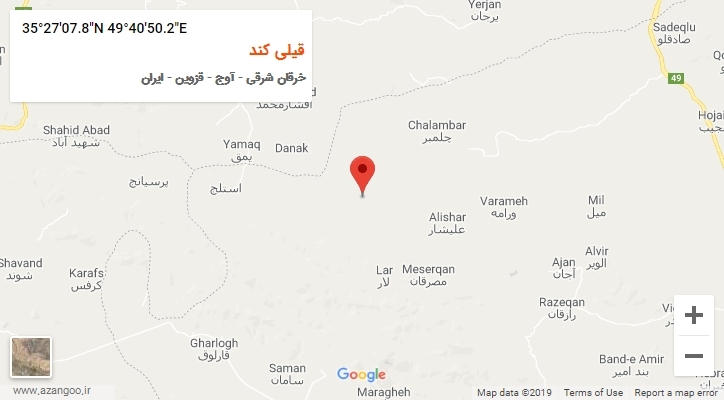روستای قیلی کند بر روی نقشه