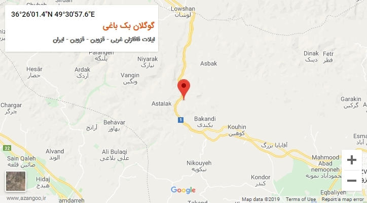 روستای گوگلان بک باغی بر روی نقشه