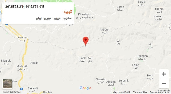 روستای گوورد بر روی نقشه