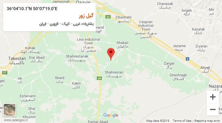 روستای گیل زور بر روی نقشه