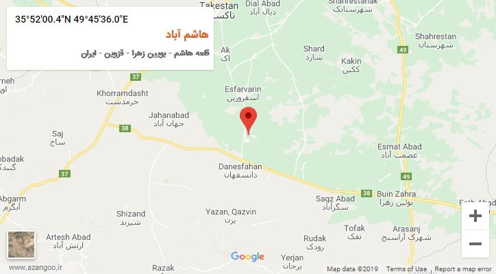 روستای هاشم آباد بر روی نقشه
